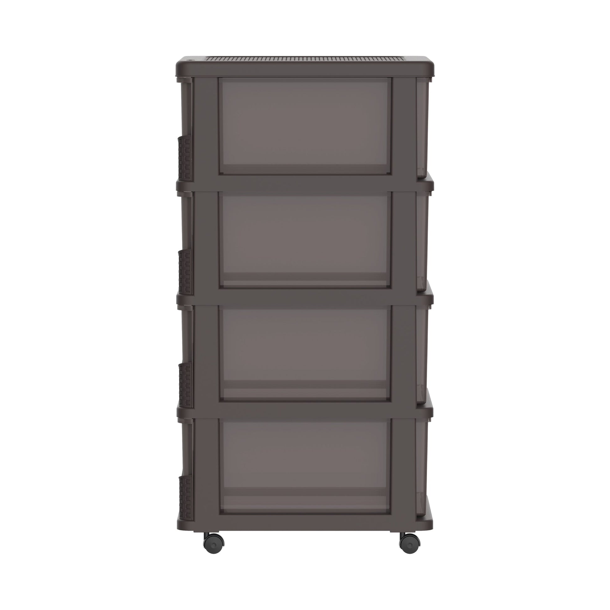 4 Tiers Storage Cabinet with Drawers & Wheels