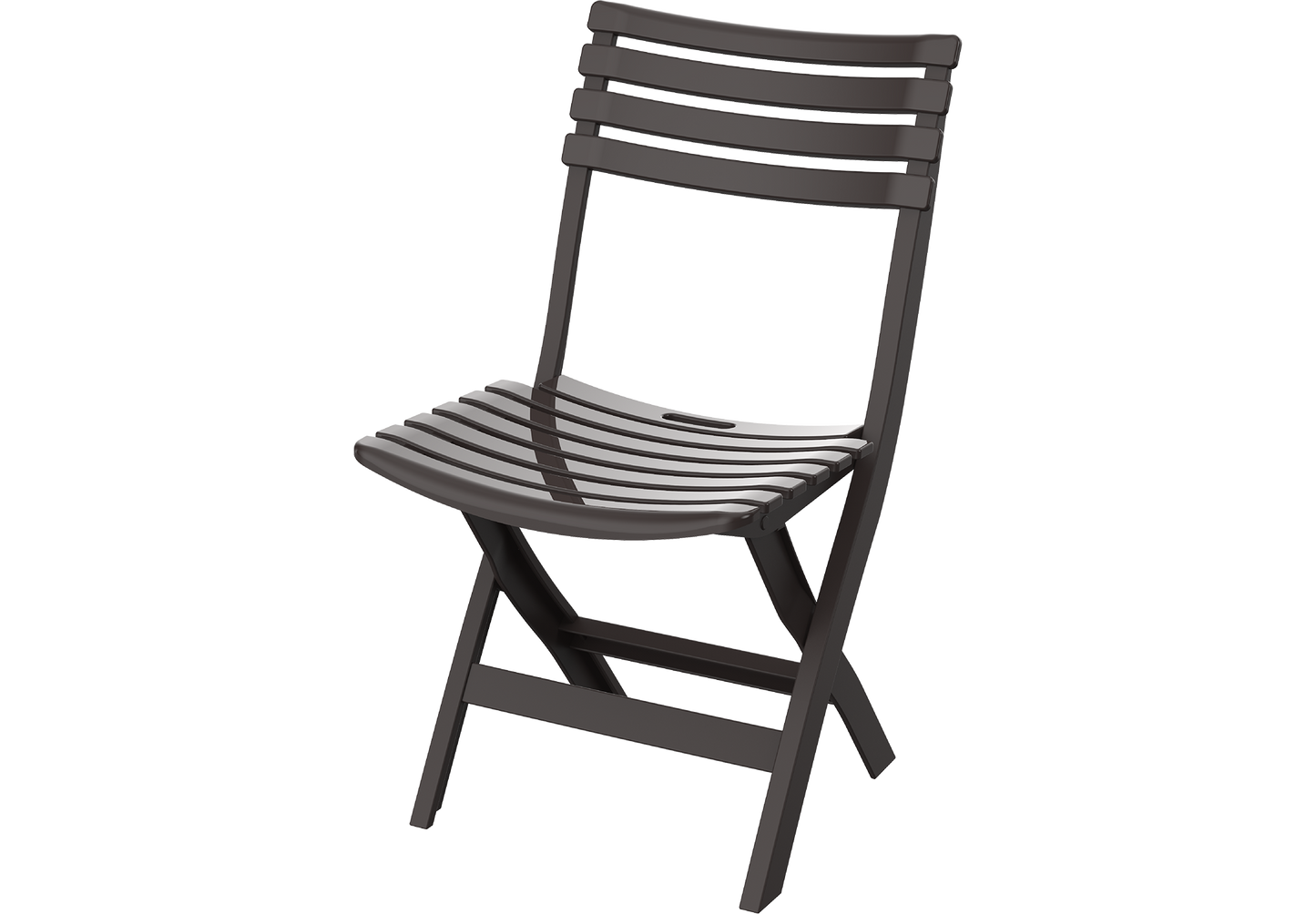 Plastic Garden Folding Chair Dark Brown