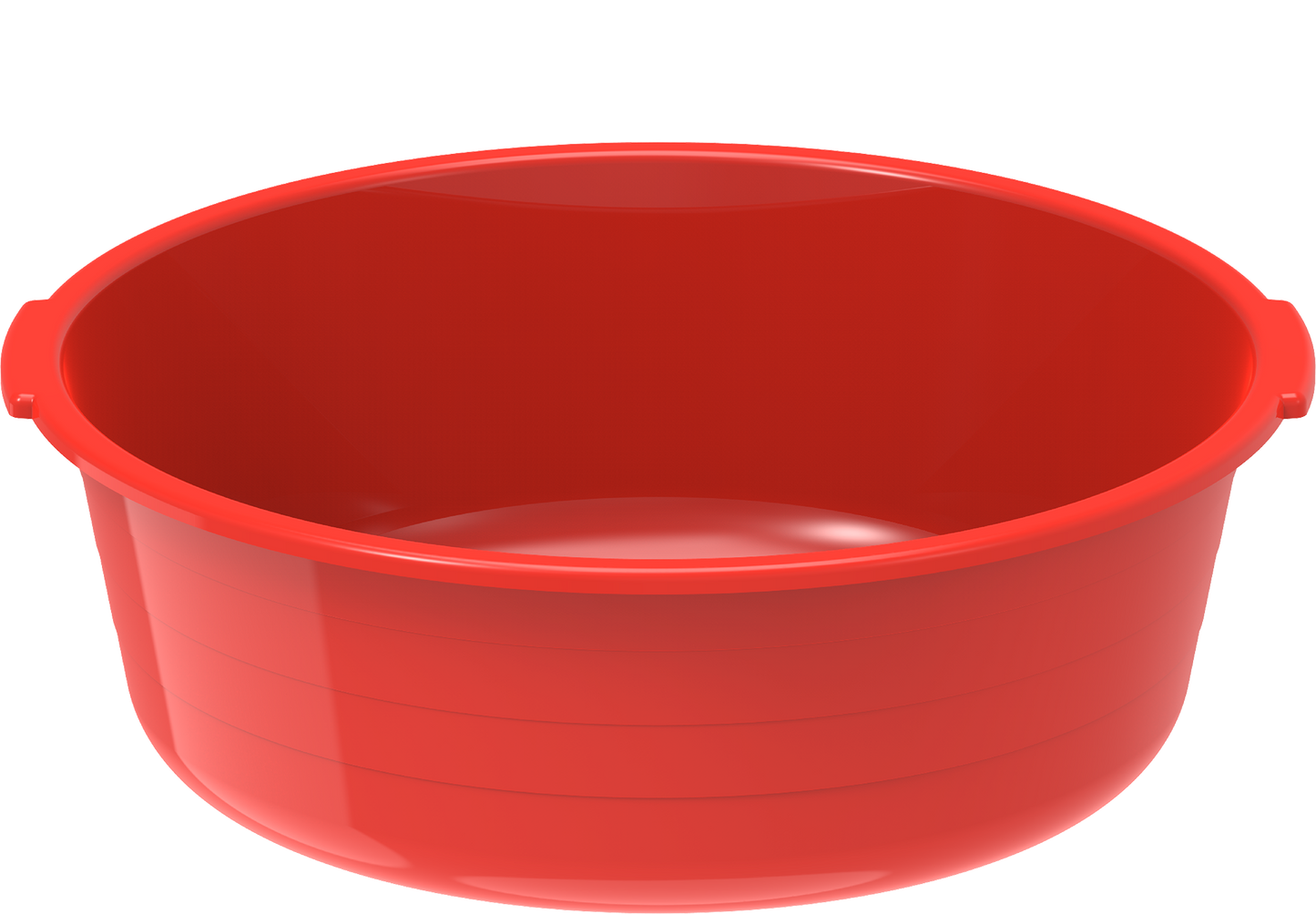 Plastic Round Basin Tub 8.5L Red