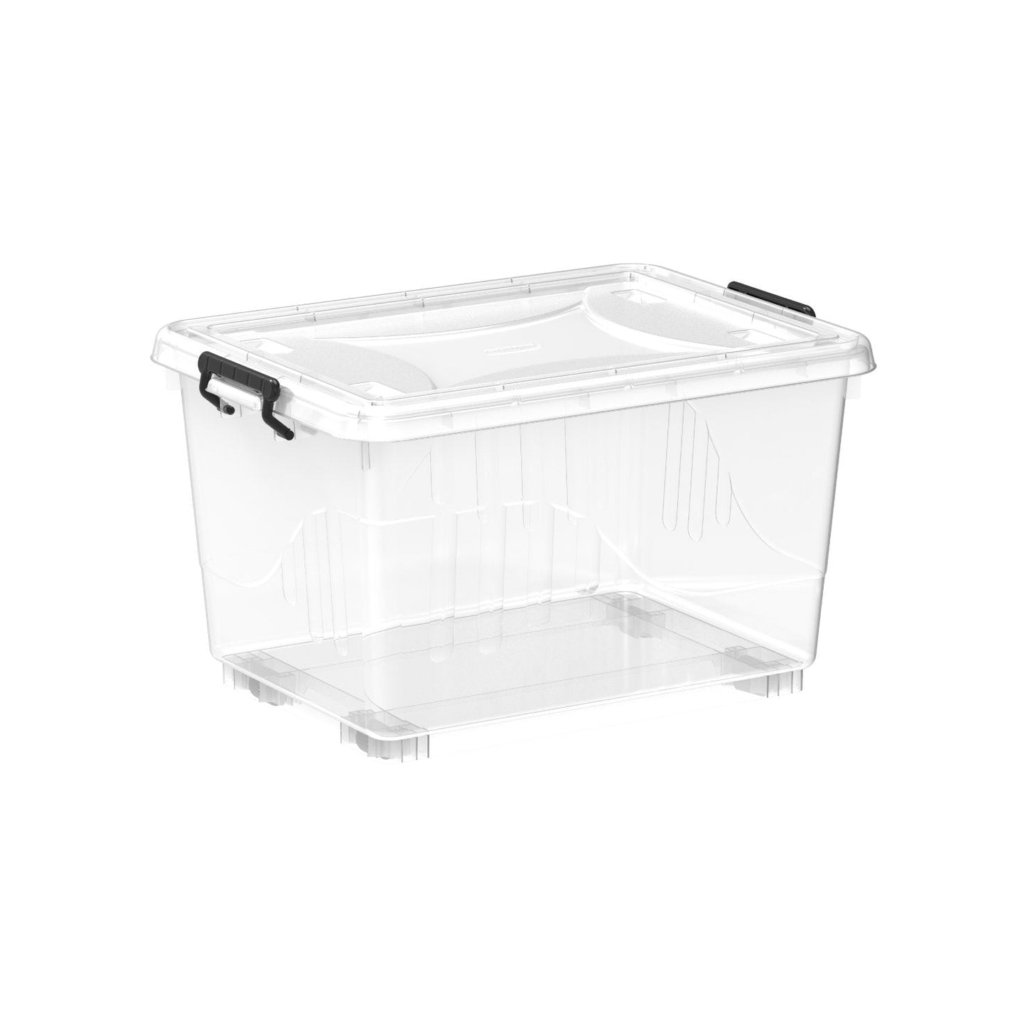 22L Clear Plastic Storage Boxes with Wheels & Lockable Lid - Cosmoplast Bahrain