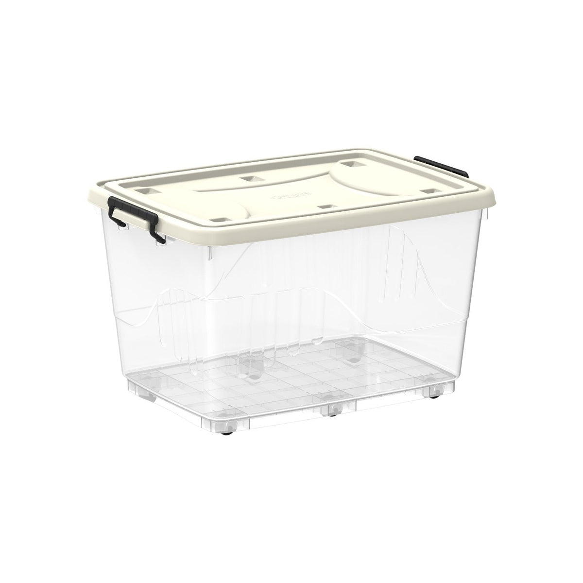 Cosmoplast Container Box Plastic Storage Box 82L with Wheels- Cosmoplast Bahrain