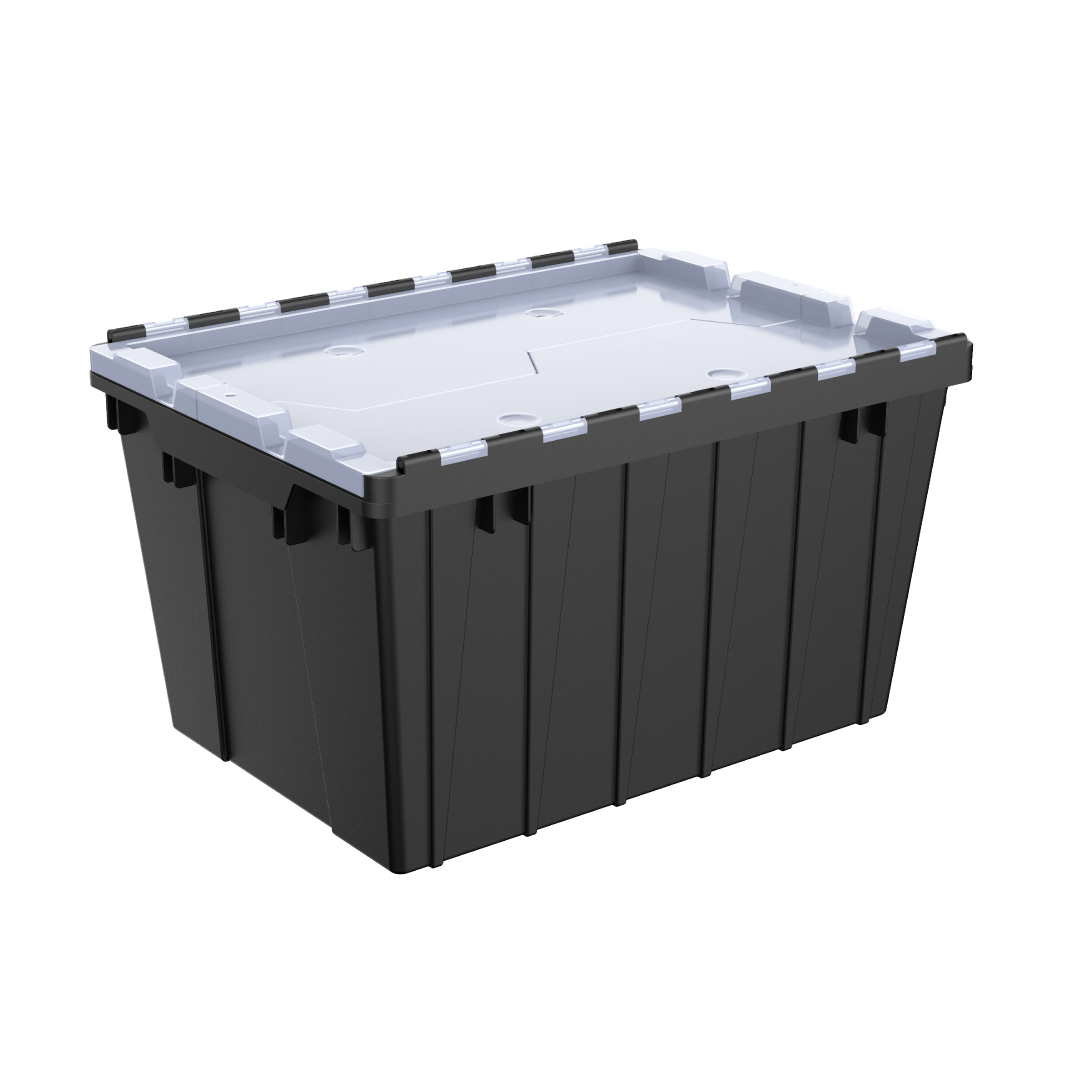 Cosmoplast Container Box Plastic Utility Storage Box 55L with Lid- Cosmoplast Bahrain