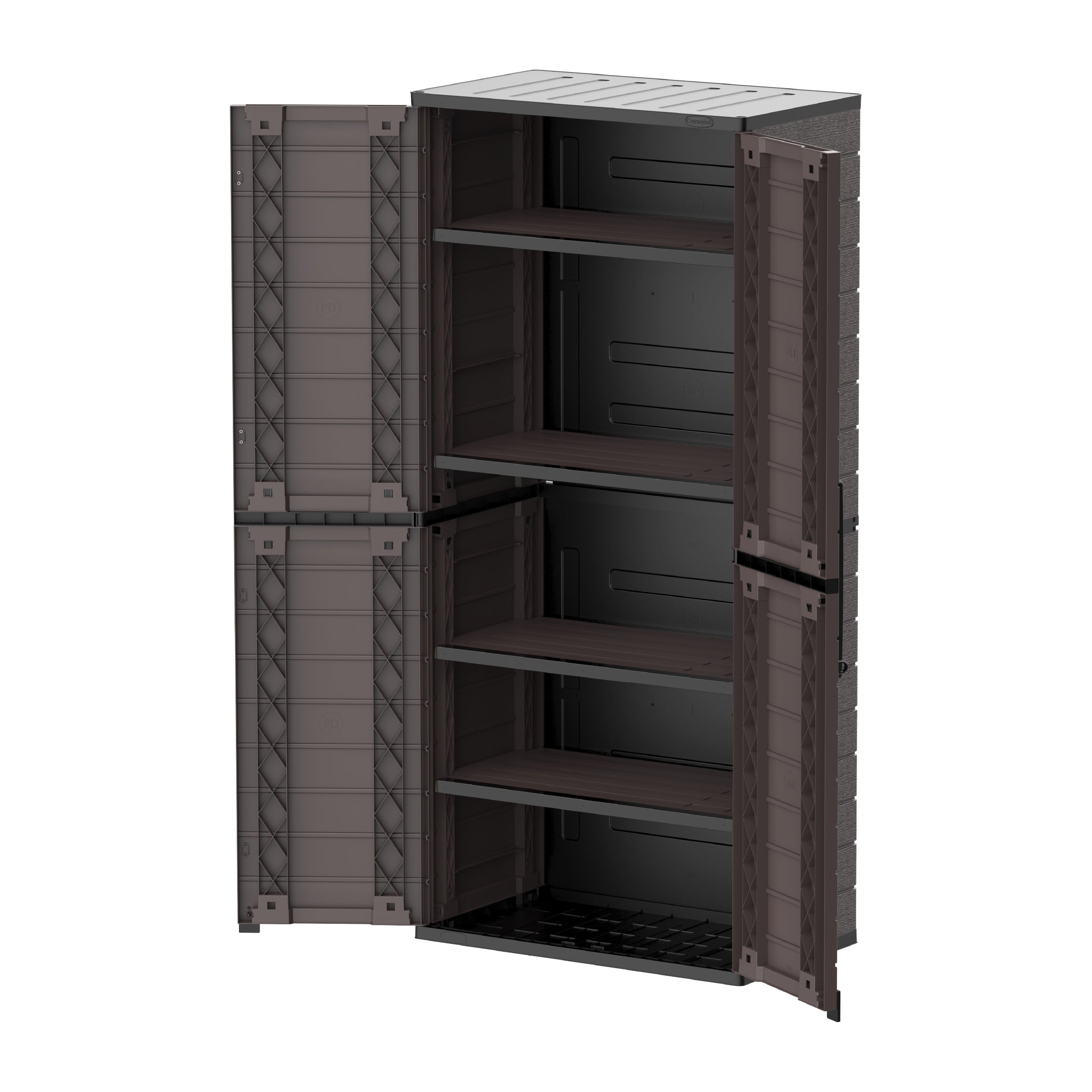 Cedargrain Vertical Storage Tall Cabinet - Cosmoplast Bahrain