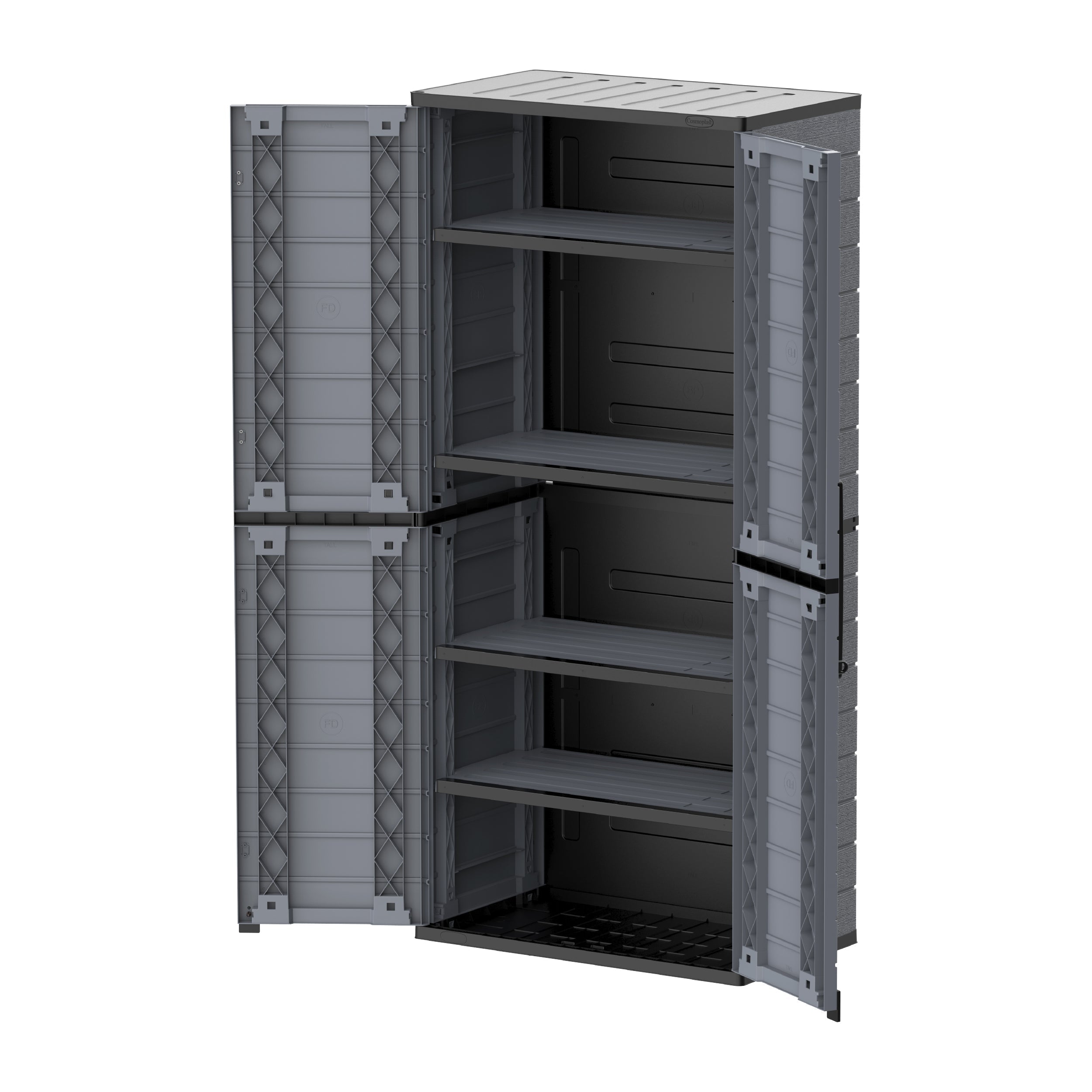 Cedargrain Vertical Storage Tall Cabinet - Cosmoplast Bahrain